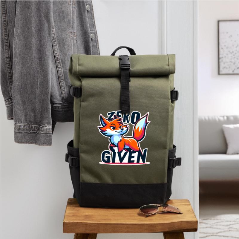 Zero Given - Fox Illustration Roll Top Backpack