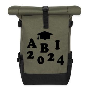 Abi 2024 - Rolltop Rucksack - Olive/Schwarz - Vorne