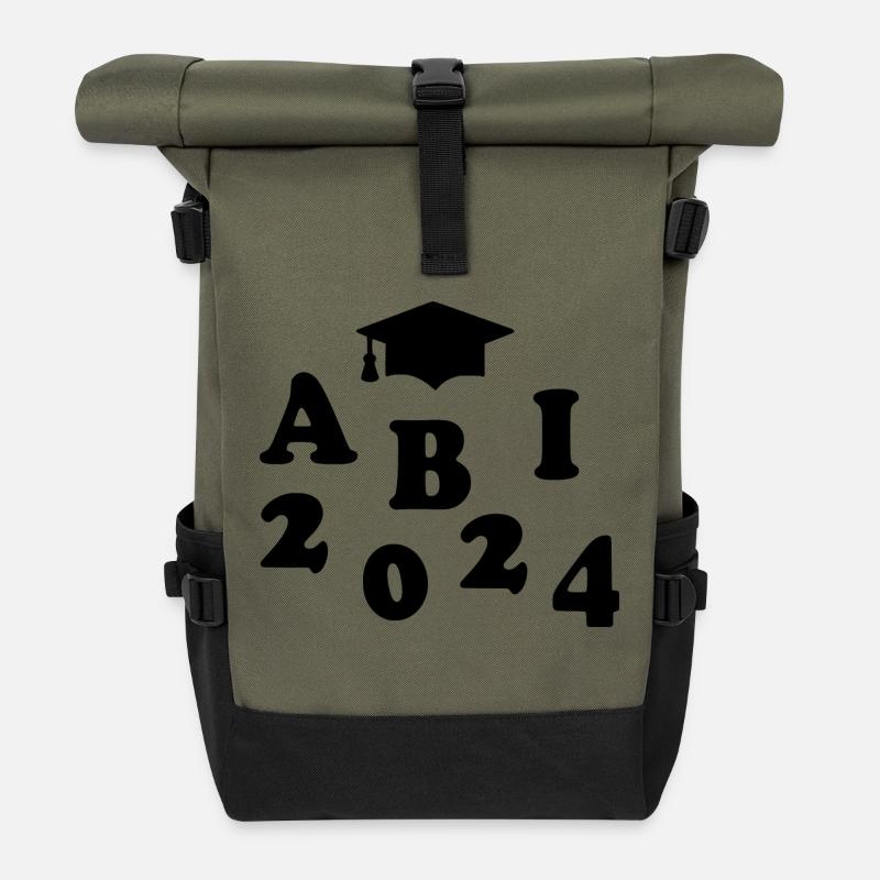 Abi 2024 - Rolltop Rucksack - Olive/Schwarz