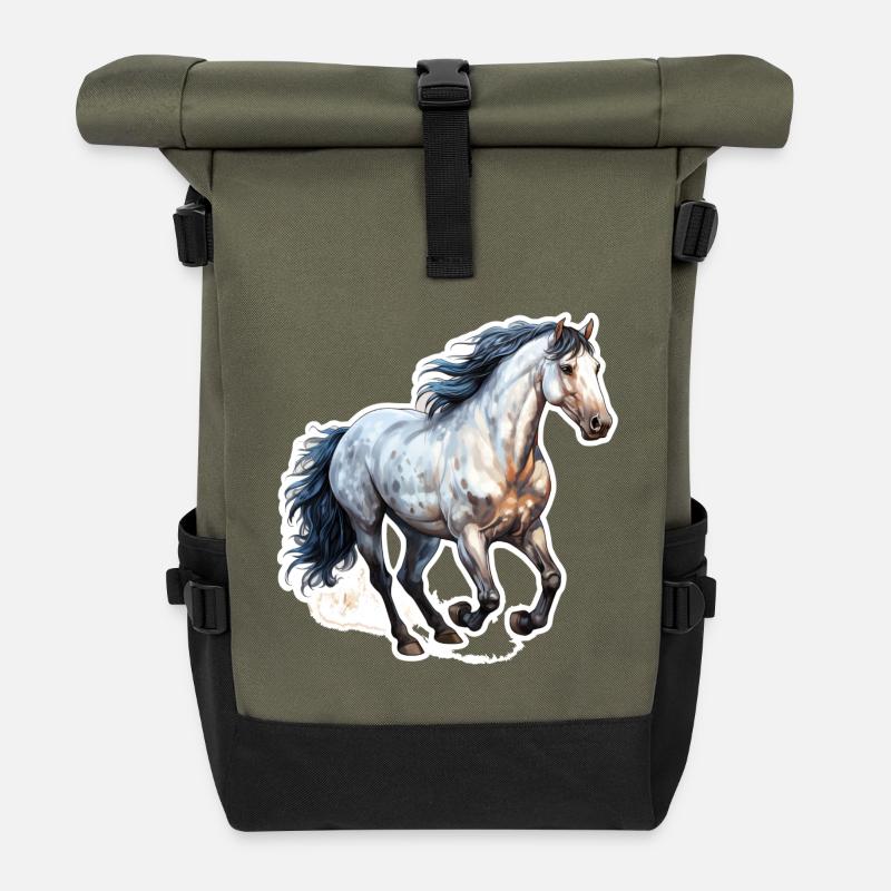 Wildpferd - Rolltop Rucksack - Olive/Schwarz