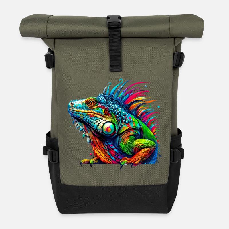Leguan - Rolltop Rucksack - Olive/Schwarz