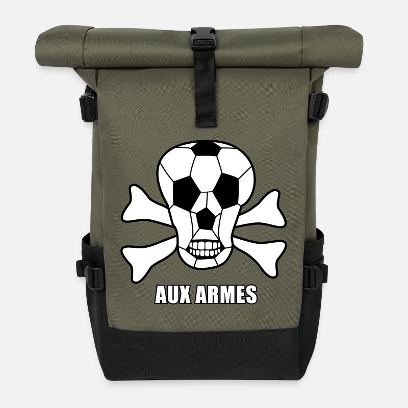 St Pauli Skull Ball - Rolltop Rucksack - Olive/Schwarz
