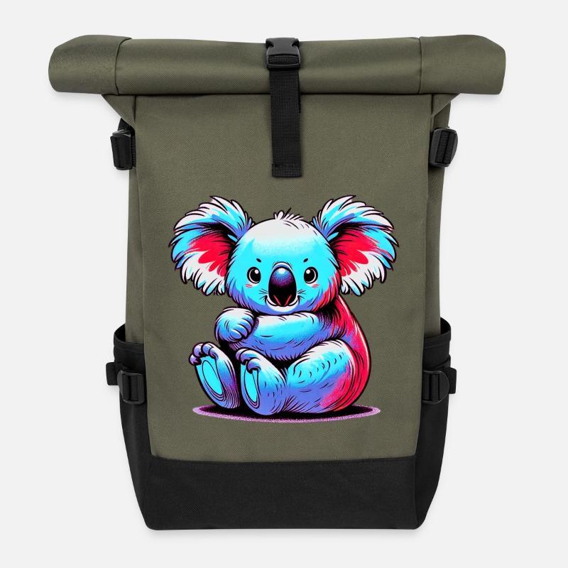 Koala - Rolltop Rucksack - Olive/Schwarz