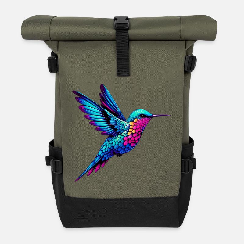 Kolibri - Rolltop Rucksack - Olive/Schwarz
