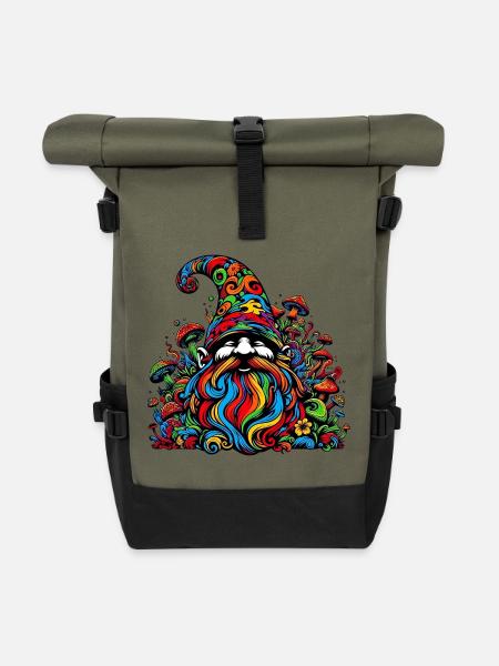 Gnom - Rolltop Rucksack - Olive/Schwarz