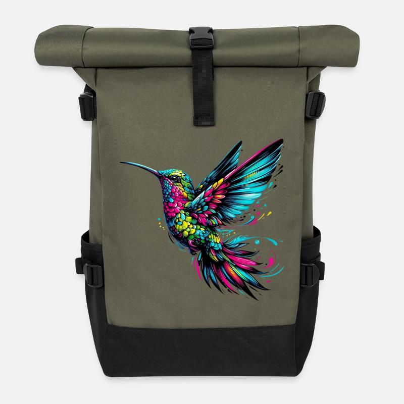 Kolibri - Rolltop Rucksack - Olive/Schwarz
