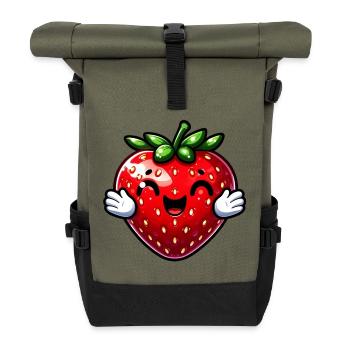 Fraise Fraises - Sac à dos roll top - olive/noir - Devant