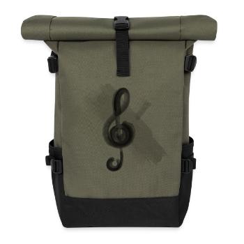 Cadeau Clef Musique - Sac à dos roll top - olive/noir - Devant