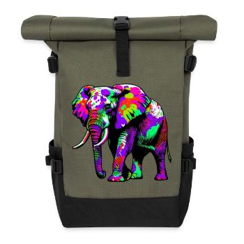 Elefant - Rolltop Rucksack - Olive/Schwarz - Vorne