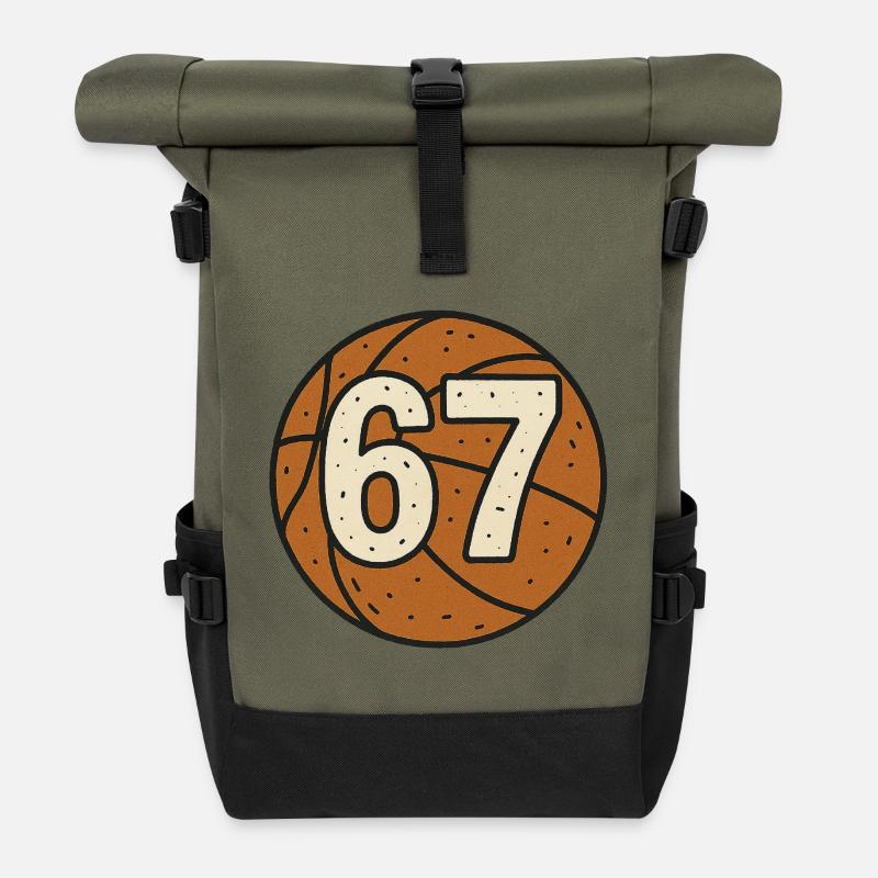 67 - Rolltop Rucksack - Olive/Schwarz