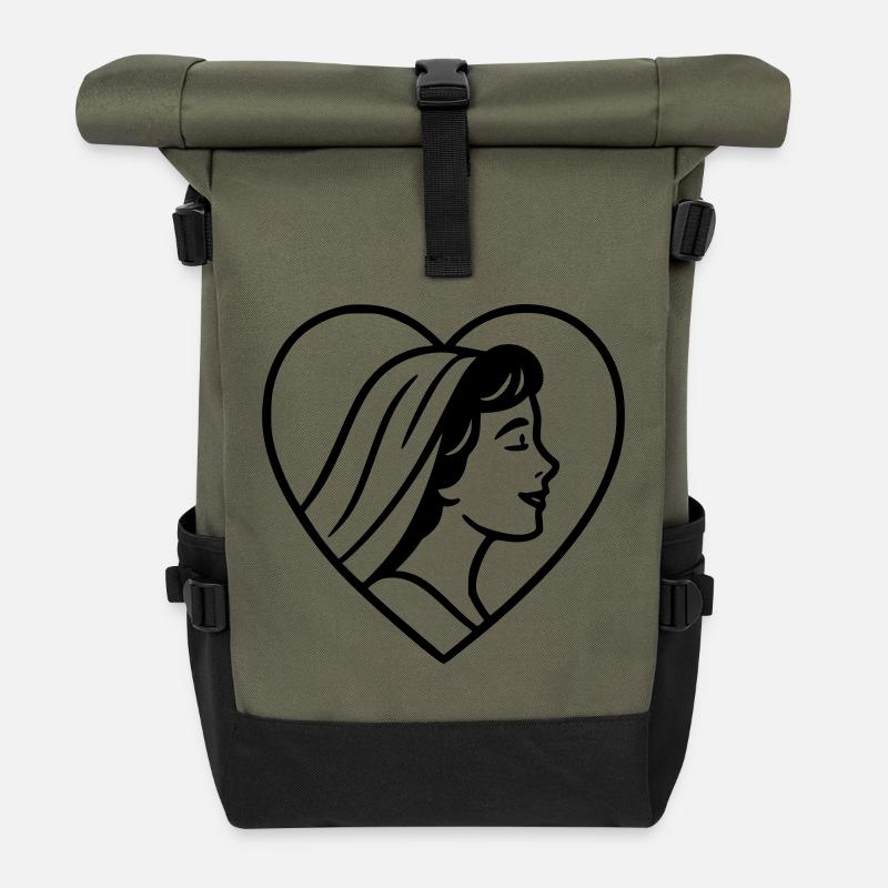 The Bride - Roll Top Backpack - olive/black