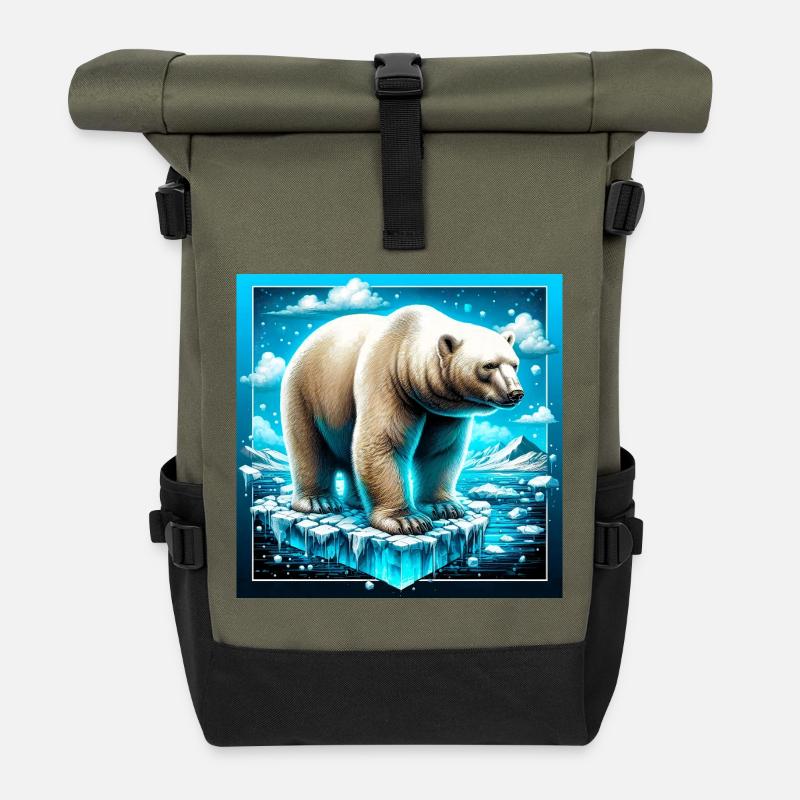 Eisbär - Rolltop Rucksack - Olive/Schwarz