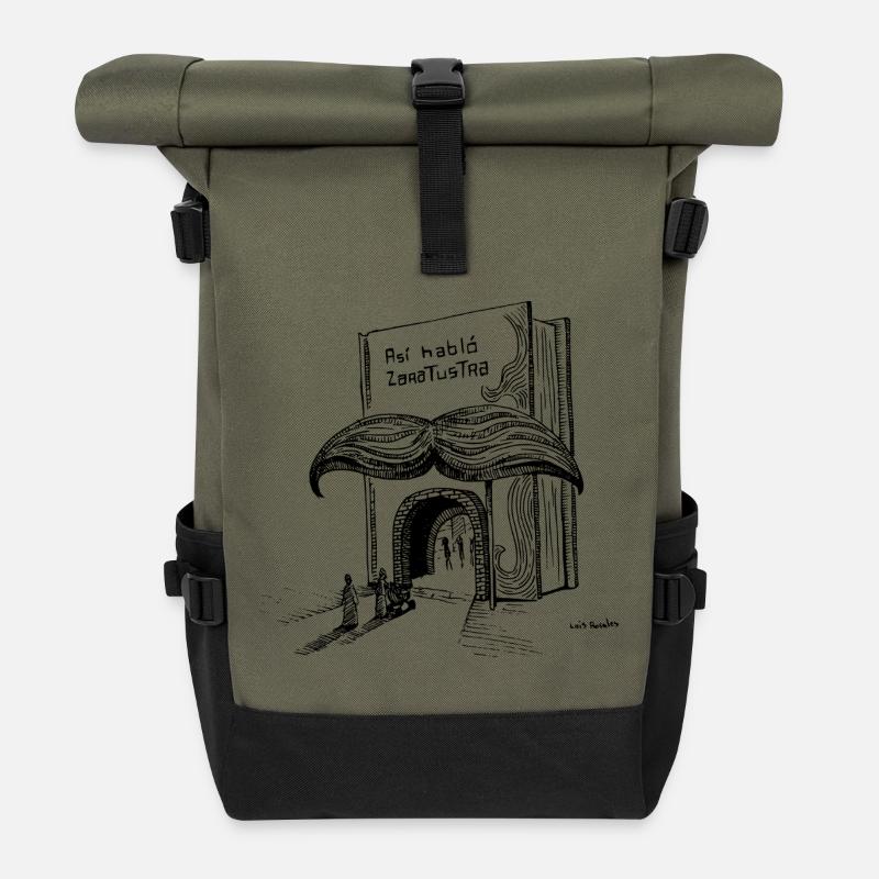 Nietzsche - Rolltop Rucksack - Olive/Schwarz