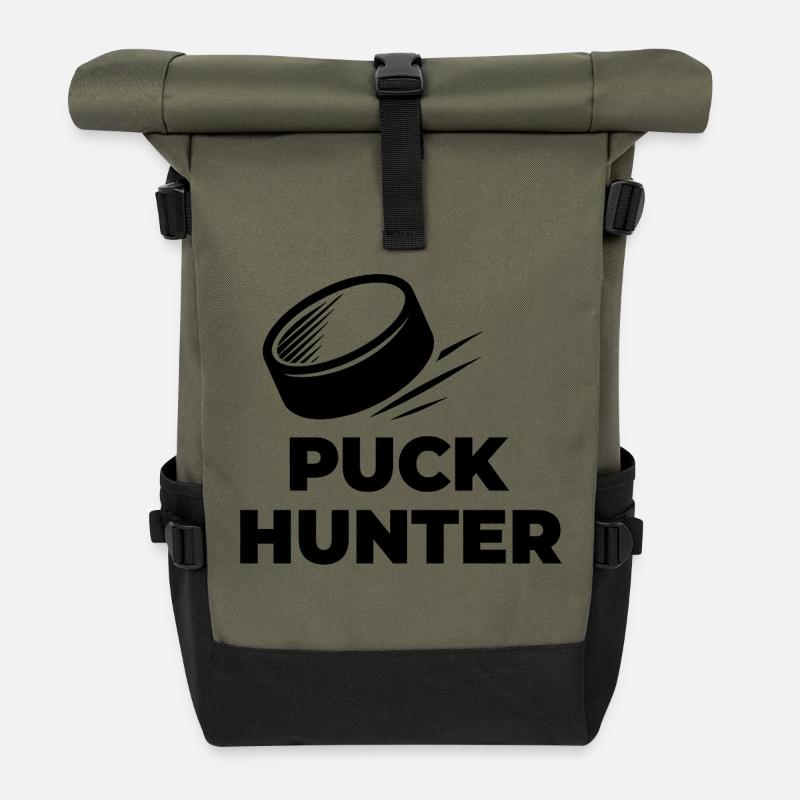 PUCK_HUNTER - Sac à dos roll top - olive/noir