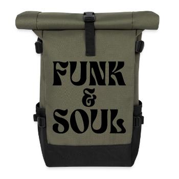 Funk and Soul music - Roll Top Backpack - olive/black - Front