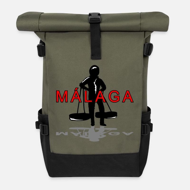 Malaga Cenachero  - Rolltop Rucksack - Olive/Schwarz