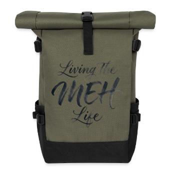 Sarcasme – Profiter pleinement de la vie – L - Sac à dos roll top - olive/noir - Devant