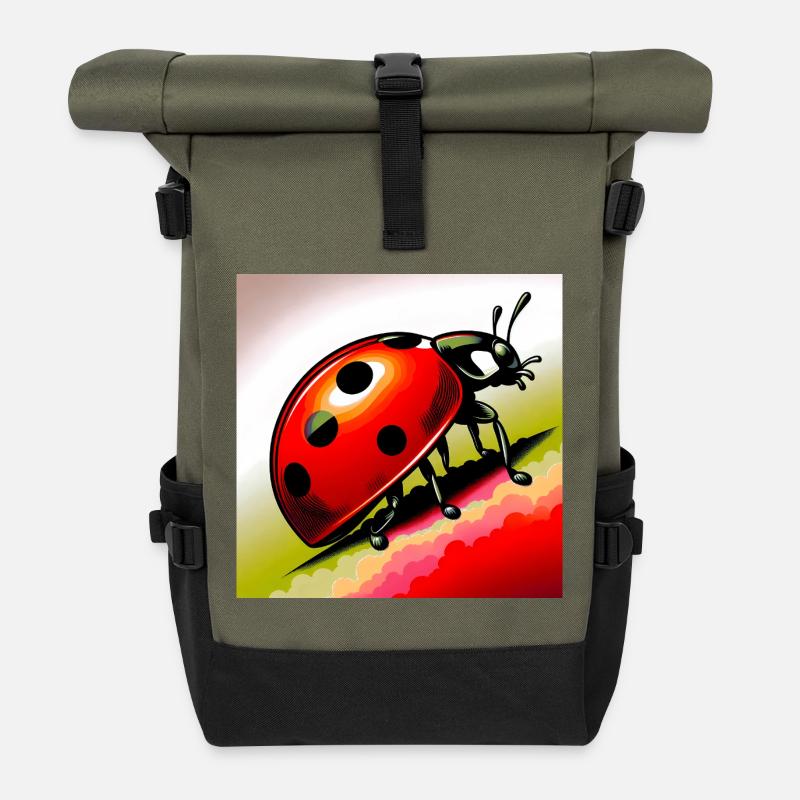 ladybird - Roll Top Backpack - olive/black
