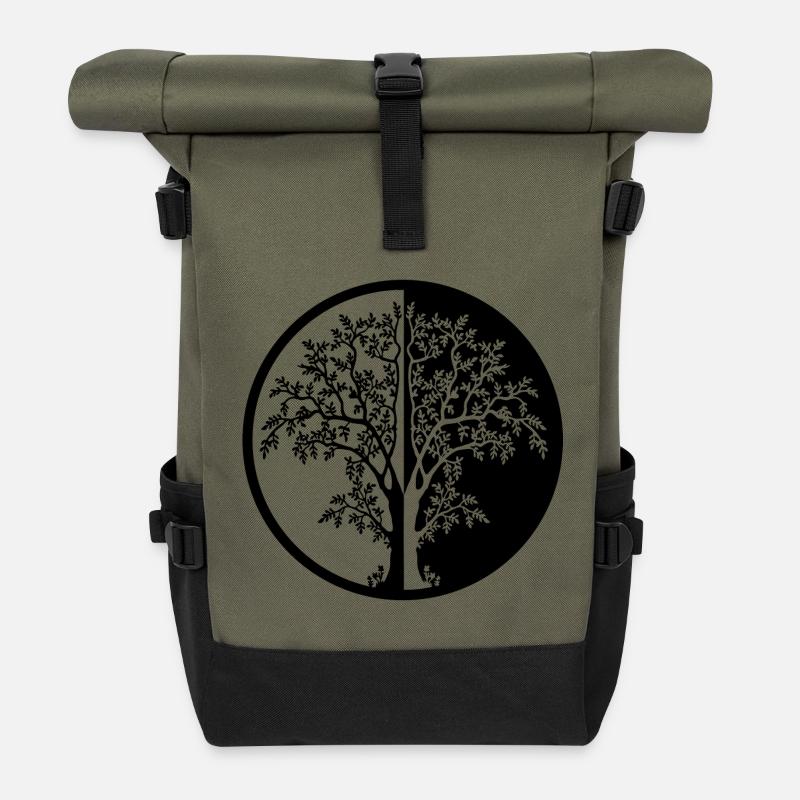 015 - baum - Rolltop Rucksack - Olive/Schwarz