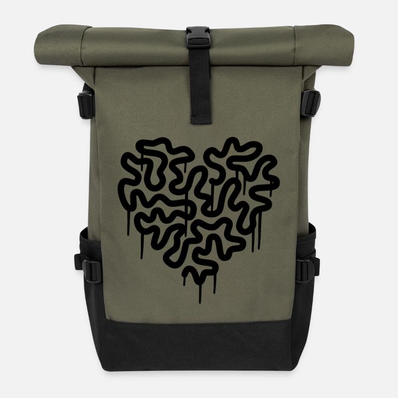 chaos - Sac à dos roll top - olive/noir