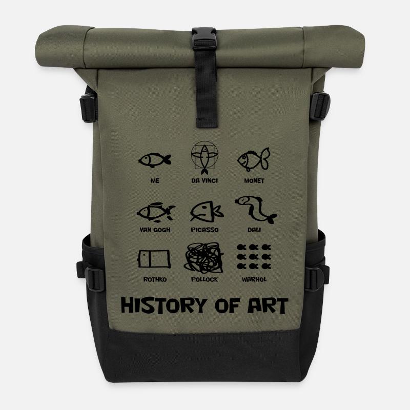 type de poisson - Sac à dos roll top - olive/noir