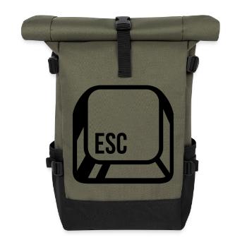 Computer - Rolltop Rucksack - Olive/Schwarz - Vorne