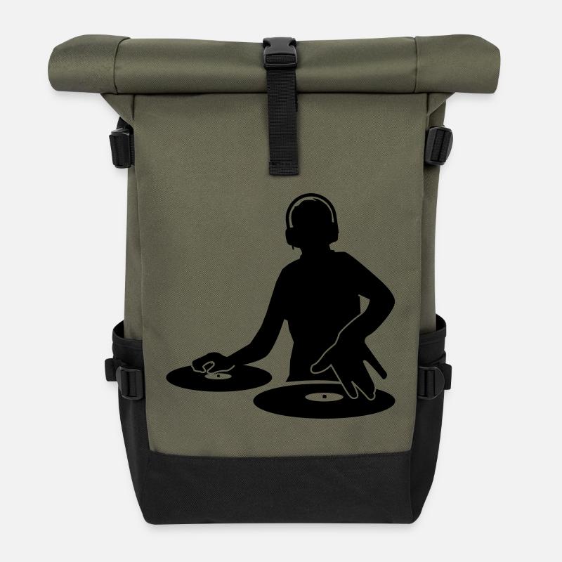 DJ - Sac à dos roll top - olive/noir