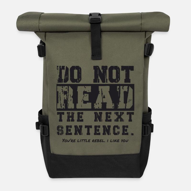 do not read the next sentence - Roll Top Backpack - olive/black