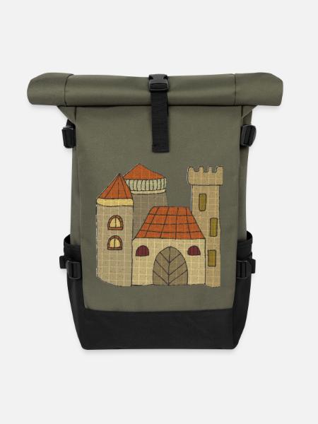 schloss Burg - Rolltop Rucksack - Olive/Schwarz