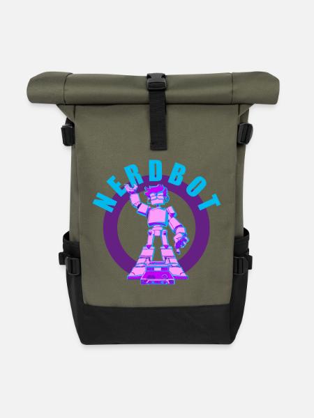 NERDY forever - Nerdbot - Rolltop Rucksack - Olive/Schwarz