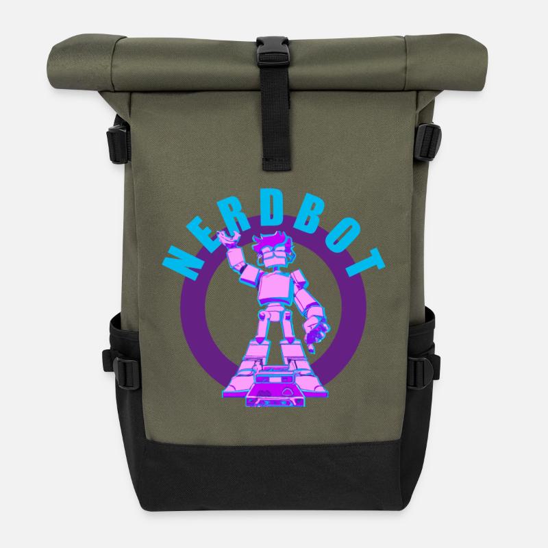 NERDY forever - Nerdbot - Rolltop Rucksack - Olive/Schwarz