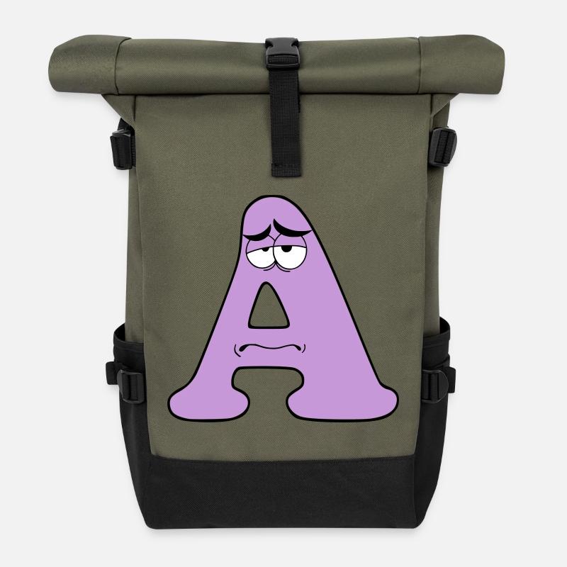 A - Rolltop Rucksack - Olive/Schwarz