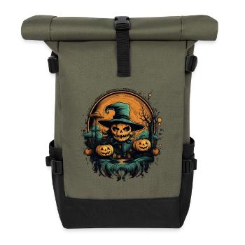 Halloween - Roll Top Backpack - olive/black - Front