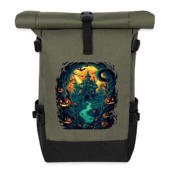 Halloween - Roll Top Backpack - olive/black - Front