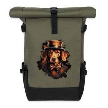 Chien - Sac à dos roll top - olive/noir - Devant