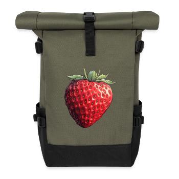 Douceur de la fraise - Sac à dos roll top - olive/noir - Devant