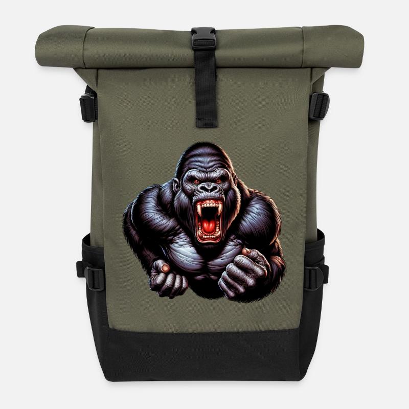 Gorilla - Rolltop Rucksack - Olive/Schwarz