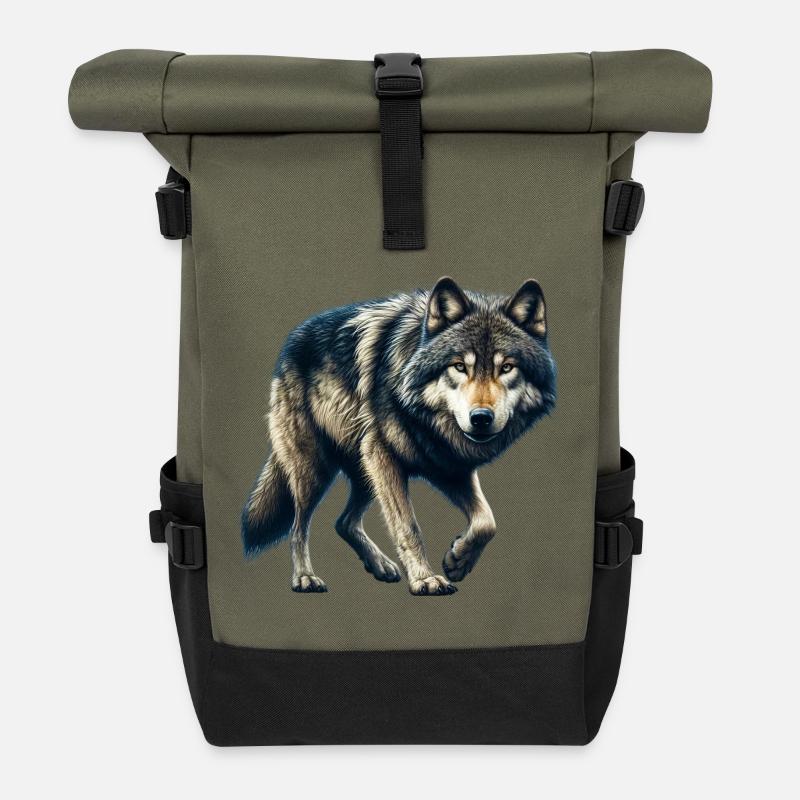 Wolf - Rolltop Rucksack - Olive/Schwarz