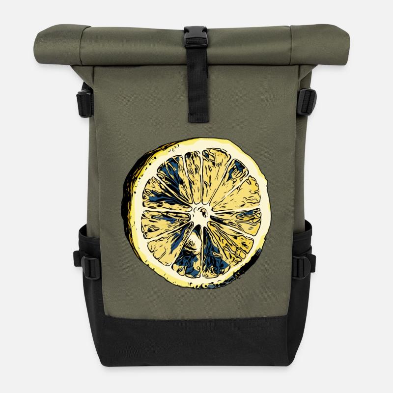 Zitrone - Rolltop Rucksack - Olive/Schwarz