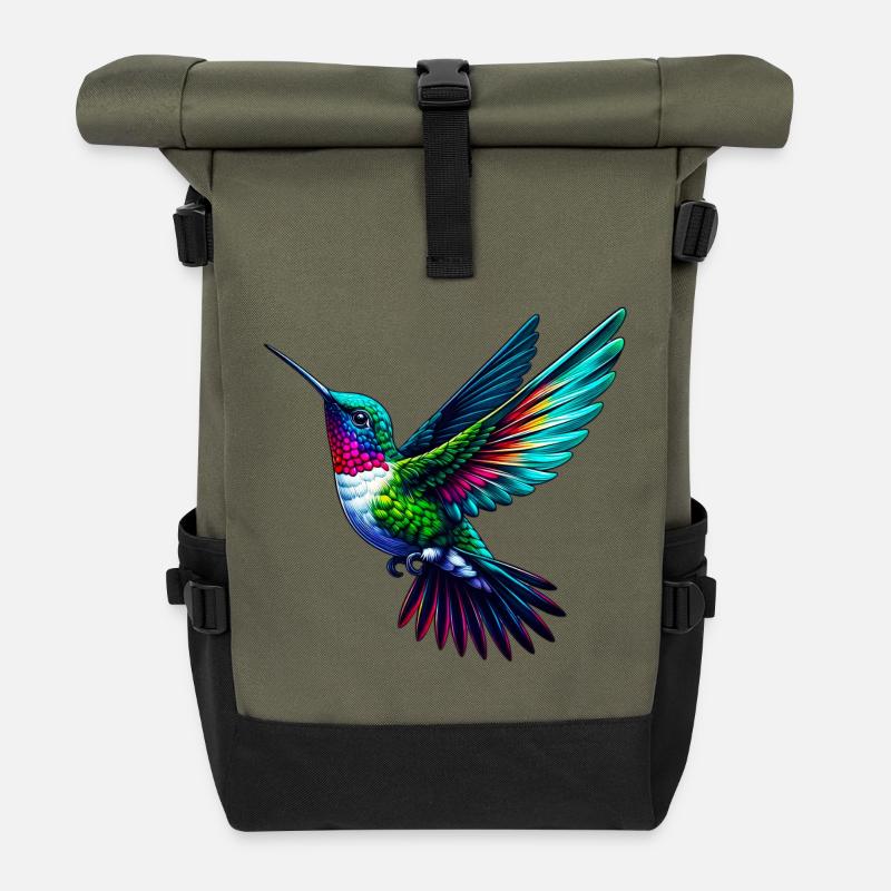 Kolibri - Rolltop Rucksack - Olive/Schwarz