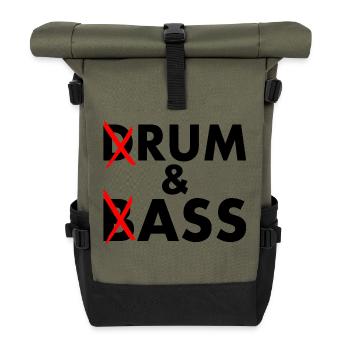 Drum and bass - rum and ass - Sac à dos roll top - olive/noir - Devant
