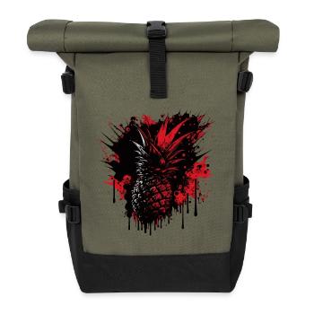 Fruit de l’ananas - Sac à dos roll top - olive/noir - Devant