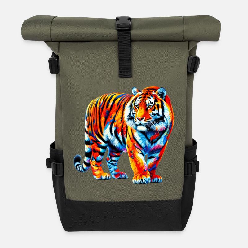 Tiger - Rolltop Rucksack - Olive/Schwarz