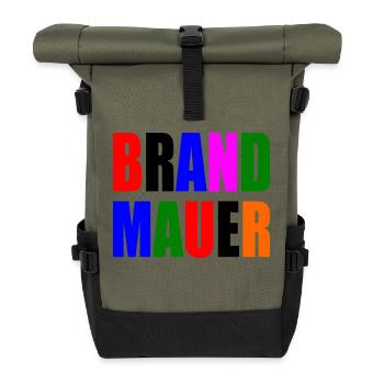 brandmauer - Rolltop Rucksack - Olive/Schwarz - Vorne