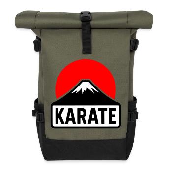 Fuji-San - Roll Top Backpack - olive/black - Front