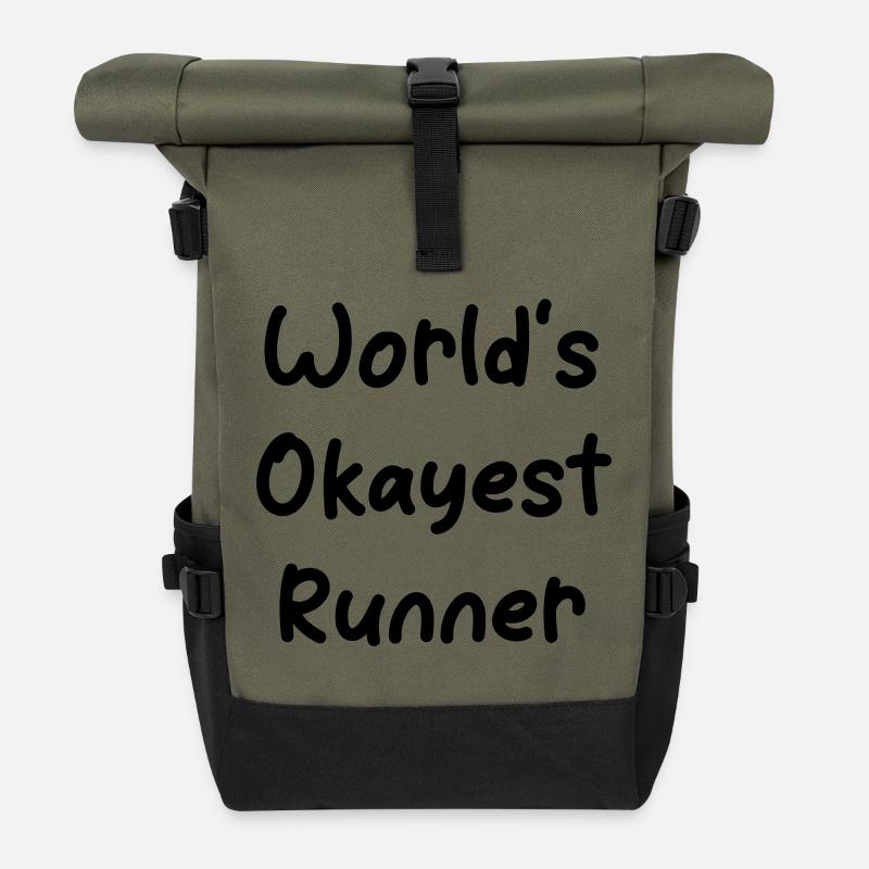 Coureur le plus correct du monde - Sac à dos roll top - olive/noir