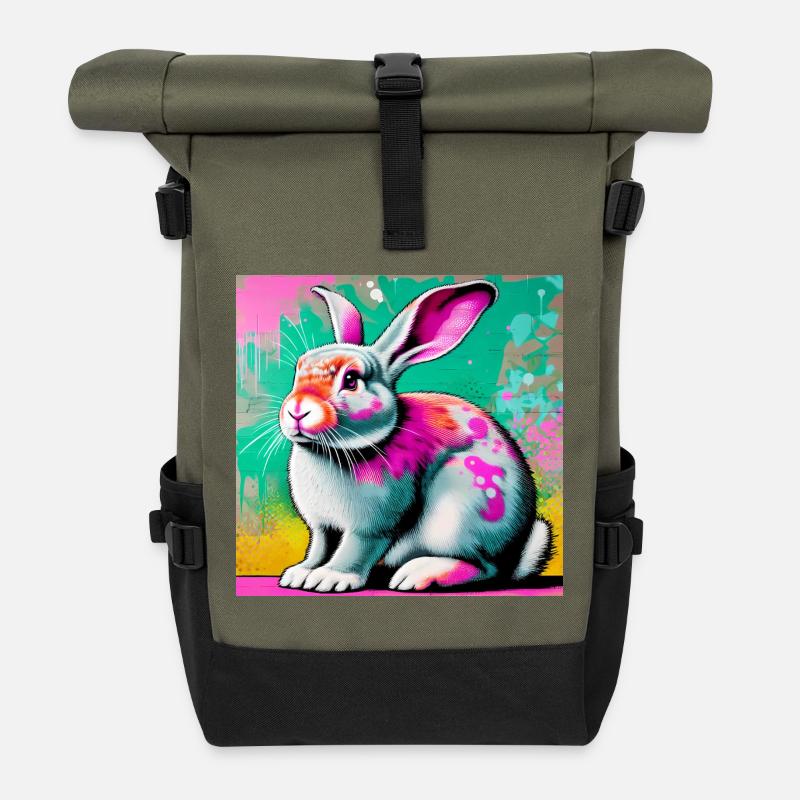 rabbit - Roll Top Backpack - olive/black