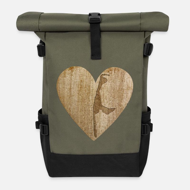 Love - Sylt - Rolltop Rucksack - Olive/Schwarz