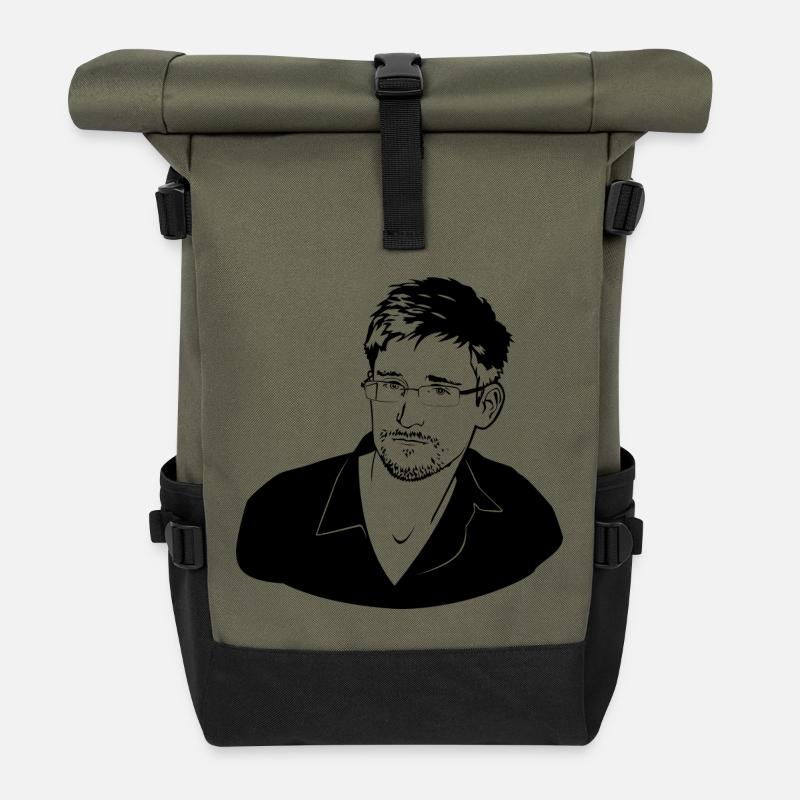 Edward Snowden - Rolltop Rucksack - Olive/Schwarz