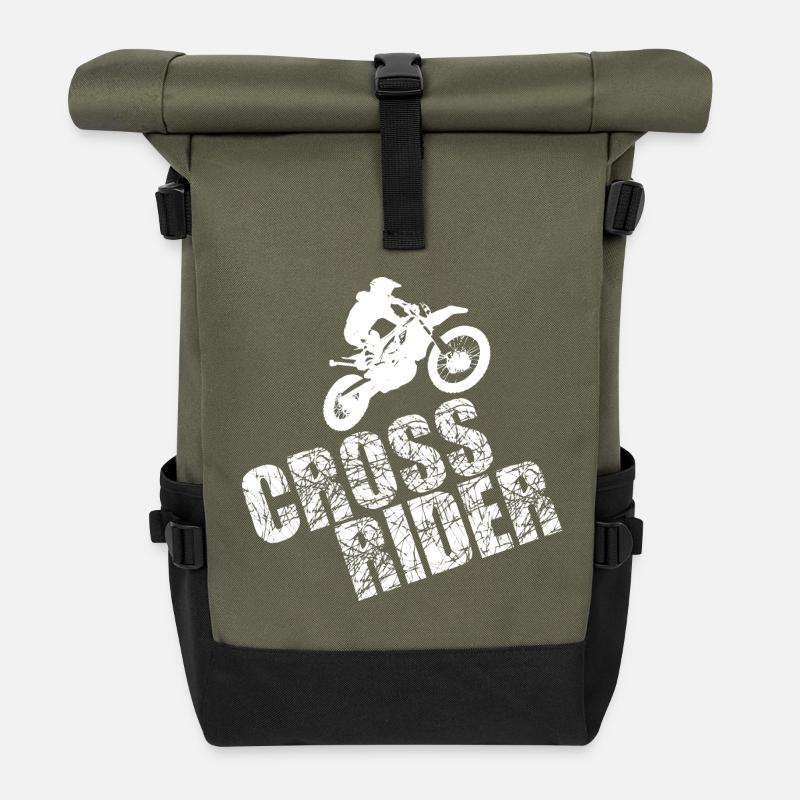 Cross Rider - Sac à dos roll top - olive/noir